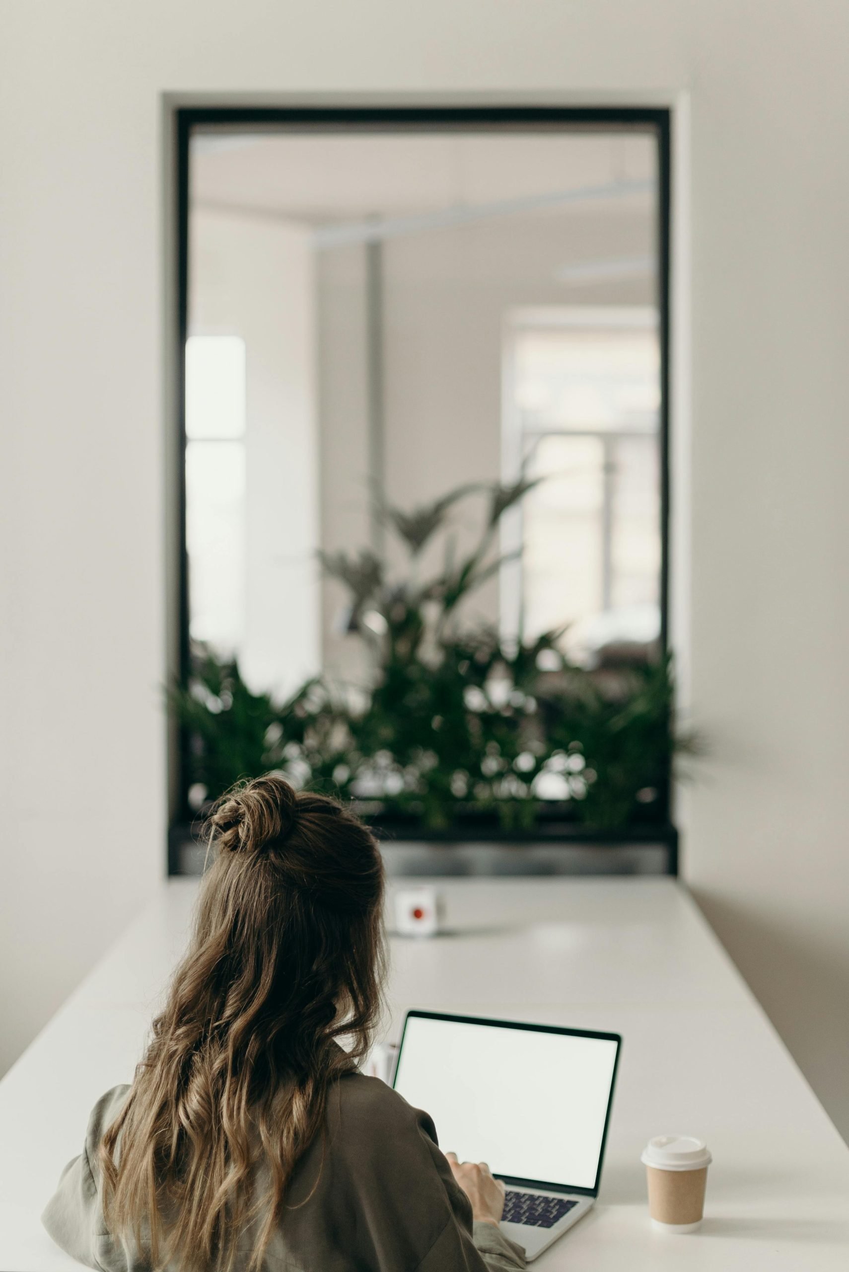 woman on computer